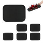 Relaxdays Set de 6 tavi de servire Relaxdays, negru (10111267) Tava
