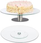 Relaxdays Suport rotativ pentru tort Relaxdays, set de 2 (10086520) Tava