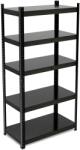 Relaxdays Rafturi metalice rezistente Relaxdays, negre, cu 5 niveluri (10096412) Raft