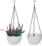 Relaxdays Coș suspendat pentru flori Relaxdays cu rezervor de apă, set de 2 (10100852)