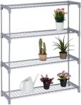 Relaxdays Suport pentru flori din metal gri Relaxdays cu 4 niveluri (10116248)