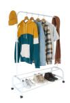 Relaxdays Suport de haine cu rotile Relaxdays cu 2 rafturi (10127123)