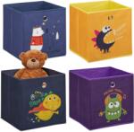 Relaxdays Cutii de depozitare pentru copii Relaxdays, set de 4 (10069807)