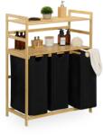 Relaxdays Coș de rufe Relaxdays cu 2 rafturi (10116184)