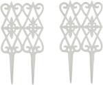 Relaxdays Gard de bordură cu motive florale Relaxdays, set de 2 (10078035)