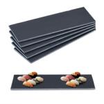 Relaxdays Set Relaxdays de 6 farfurii ardezie 30 x 10 cm (10096126) Tava