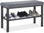 Relaxdays Banchetă pentru pantofi Relaxdays în negru și gri (10069987) Pantofar