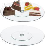 Relaxdays Suport rotativ pentru tort Relaxdays, set de 2 (10086512) Tava