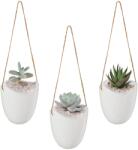 Relaxdays Vază suspendată de perete Relaxdays, set de 3 (10094567)