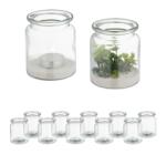 Relaxdays Suporturi pentru lumânări tip pastilă Relaxdays, set de 12 (10091173) Pahar