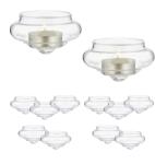Relaxdays Set de 12 lampioane plutitoare Relaxdays (10091165) Pahar