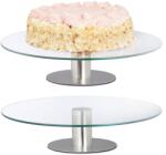 Relaxdays Suport pentru tort Relaxdays cu bază, set de 2 (10086459) Tava