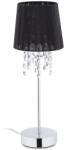 Relaxdays Lampă de masă din cristal Relaxdays cu abajur din organza (10069418)