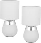 Relaxdays Lampă de masă Relaxdays cu abajur din material textil, set de 2 (10120393)