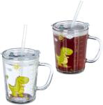 Relaxdays Set de 2 pahare pentru copii Relaxdays cu dinozauri (10064312) Pahar