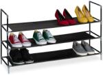 Relaxdays Suport pantofi Relaxdays cu rafturi din material textil, 1 m (10106844) Pantofar