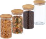 Relaxdays Borcane Relaxdays cu capac, set de 4, 1000 ml (10074710)