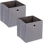 Relaxdays Cutie de depozitare Relaxdays gri, set de 2 (10093000)