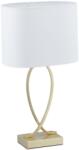 Relaxdays Lampă de masă Relaxdays aurie cu abajur din material textil (10069712)