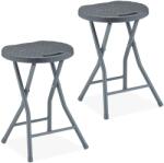 Relaxdays Set de 2 scaune pliabile din ratan Relaxdays (10087937)