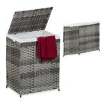 Relaxdays Coș de rufe Relaxdays cu aspect de ratan, 90 l (10114068)