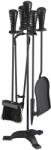 Relaxdays Set de scule pentru șemineu Relaxdays, 5 piese, negru (10075070)