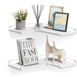 SONGMICS 2 db-os akasztós sarok konyhai fűszertartó szett fehér loft (LLS831W14)