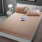 Jojo Home Husa de Pat din Catifea cu Elastic si 2 Fete de Perna 50x70cm, 180x200cm, Bej-D129 (D129)