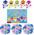  Szülinapi Lufi Szett 5 db-os Cápa Fólia Lufi +12