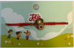 Flippy Martisor Bratara pentru Copii, Jolie, Model Inima cu Flori, Snur cu Impletitura Rosu Reglabil, Multicolor (teo-134934)