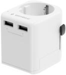 Gembird EU to Universal travel power adapter (TPA-EU2A12-01-W)