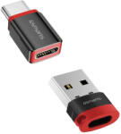 4smarts Adapter 4smarts Data Blocker USB-C to USB-A/USB-C 2 db fekete (541615)