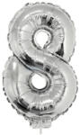 Funny Fashion Számos lufi - 8, ezüst, 42 cm
