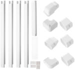 VEVOR Mini split kábelcsatorna készlet 76 mm széles 4830 mm hosszú PVC csővezeték burkolat klímához/hőszivattyúhoz