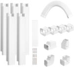 VEVOR Mini split kábelcsatorna készlet 76 mm széles 3110 mm hosszú PVC csővezeték burkolat klímához 5 egyenes csatornával