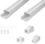 VEVOR Mini split kábelcsatorna készlet 76 mm x 227 cm mini split csőburkolat festhető PVC klíma csatorna, komplett szett