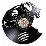  Ceas de perete din disc de vinil, Model Pantera, Negru, 30 cm