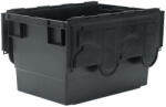 Cromwell 68ltr Nagy Teherbírású Euro Ládák Fedéllel - Fekete (mtl4041630k)
