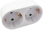 Spacer Priza/prelungitor Spacer SPMS-2-WH 2x Schuko, White (SPMS-2-WH)