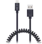 CONNECT IT Wirez Apple Lightning - USB spirál hajlékony kábel, 1, 2 m, fekete (CI-682)