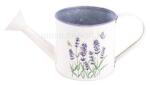  IRIS bádog öntöző kanna, levendula mintás, fehér 27 x 12 cm (QX_IMPEX_KFT_081097) (QX_IMPEX_KFT_081097)