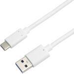 PremiumCord USB-C - USB 3.2 Gen 2 60W 10 Gbit/s kábel 2m fehér (KU31CK2W) (KU31CK2W)