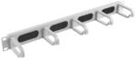 Lanberg Panou management cabluri cu perii, 5 inele, tip B, 1U, gri (AK-1203-S)