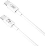 XO Cablu de date XO NB-Q190B, 2X USB TYPE-C, 3A, 60W, 2M, ALB (6920680880225)