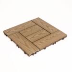 Garden of Eden WPC padlóburkolat - 6 léces - 30 x 30 cm - világosbarna, famintás - 11 db / csomag, 11545A