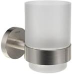 Ravak X07P1296 Kona KN 210.30SSB pohártartó üvegpohárral, szálcsiszolt rozsdamentes acél (X07P1296)