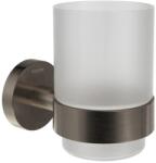 Ravak X07P1335 Kona KN 210.20GB pohártartó üvegpohárral, szálcsiszolt grafit (X07P1335)