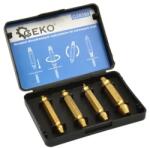 GEKO kétoldalas törtcsavar kiszedő készlet HSS-TiN 4 db G38590 (G38590)