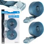 GEKO rakomány rögzítő heveder önzáró csattal 25mmx3m 250kg 2db G03950 (G03950)