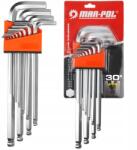  MAR-POL gömbvégű imbuszkulcs készlet hosszú 1.5-14 mm CrV 12 db M66432 (M66432)